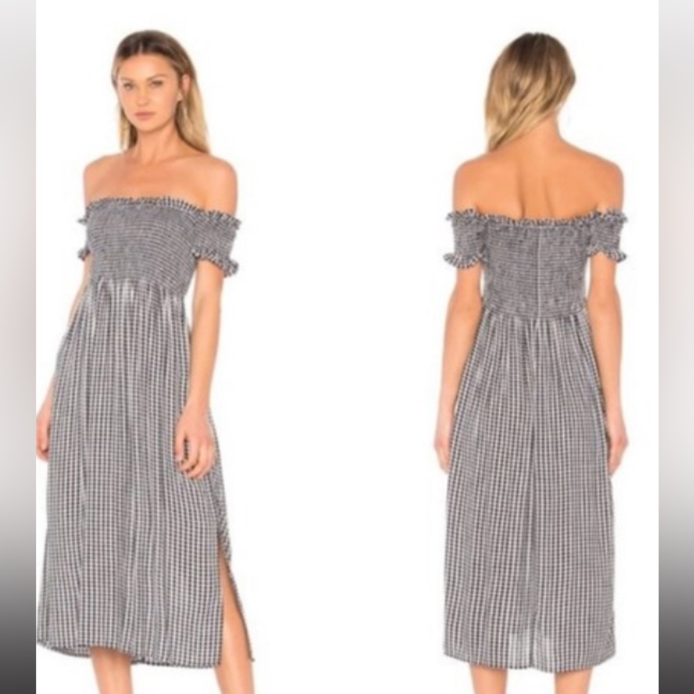 Black and white midi dress